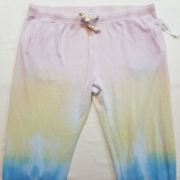 Theo‎ & Spence Rainbow Ombre Sweat Pants Sz 2X - Picture 3 of 5